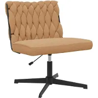 vidaXL Kantoorkruk, beige, gestoffeerd met een wolachtige stof