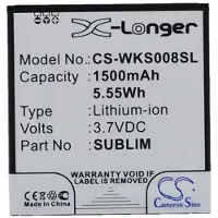 123accu Wiko WKS008SL accu (1500 mAh, huismerk)