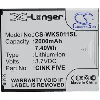 123accu Wiko WKS011SL accu (2000 mAh, huismerk)