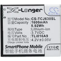 123accu TCL TLi016A9 accu (1600 mAh, huismerk)