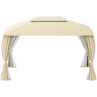 Trend24 Paviljoen 4 x 3 Cape May Beige - Met zijwanden