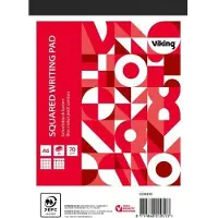Viking Notitieblok A6 Geruit Geniet Bovengebonden Papier Soepele kaft Rood Geperforeerd 160 Pagina's 5 Stuks