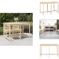 vidaXL Tuintafel 159,5x82,5x110 cm, massief grenenhout - Tuintafels