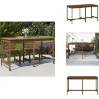 vidaXL Tuintafel, honingbruin, 203,5x90x110 cm, massief grenenhout - Tuintafels