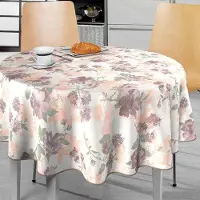 Unique living BONITA - Tafelzeil - 160 cm rond - 3P5/05 - Multi - Lelie - Met bies