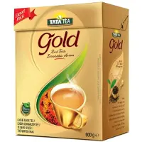 Kajal Tata Tea Gold Zwarte Thee 900 g - Premium Zwarte Thee Losse Intense Aroma & Smaak Indiase Zwarte Theebladthee Aromatisch & Verkwikkend Ongekruid met Sticker