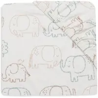 Jollein Hoeslaken Wieg - 40/50x80/90cm - Jersey - Elephant Tales