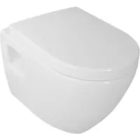 Aqualine Nera Hangtoilet 35,5x50cm, wit