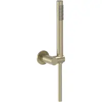 May Handdoucheset Met Staafhanddouche - Geborsteld Mat Goud PVD - Messing - Kranen, Douchekranen, Handdouches - 8718835382803 - Kranen, Douchekranen, Handdouches