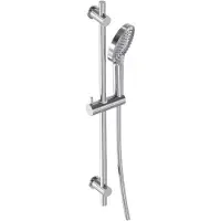 May Glijstangset Met 3-Standen Handdouche, Doucheslang en Glijstang 70 cm Chroom