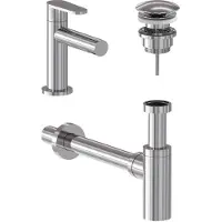 May Fonteinkraan Combiset Forma S Model Fonteinkraan, Designplug Always Open & Designsifon Chroom