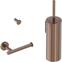 May Toilet Accessoires Set - Geborsteld Mat Koper PVD - Messing - Accessoires, Toilet accessoires, Toilet accessoires sets - 8718835382094