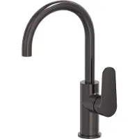 May Wastafelmengkraan Forma Opbouw met Draaibare Uitloop Geborsteld Carbon Black PVD