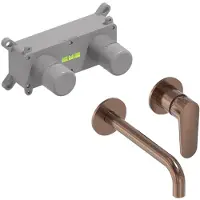 May Forma Inbouw Wastafelkraan - Geborsteld Mat Koper PVD - Messing - Kranen, Wastafelkranen, Inbouw Wastafelkranen - 8718835381721