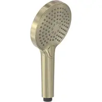 May Handdouche Verstelbaar 3-standen 12cm - Geborsteld Mat Goud PVD - ABS-kunststof - Kranen, Douchekranen, Handdouches - 8718835382506 - Kranen, Douchekranen, Handdouches
