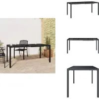 vidaXL Tuintafel, antraciet, 165x80x72 cm, staal - Tuintafels