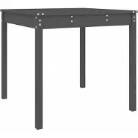 The Living Store De Living Store tuintafel, grijs, 82,5 x 82,5 x 76 cm, massief grenenhout