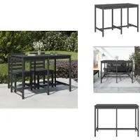 vidaXL Tuintafel Grijs 159,5x82,5x110 cm, massief grenenhout - Tuintafels