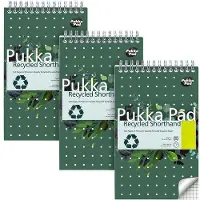 Pukka Pad Pukka Notitieblok Speciaal Geruit Dubbeldraads Bovengebonden Karton Harde rug Groen Geperforeerd 160 Pagina's 3 Stuks à 160 Vellen