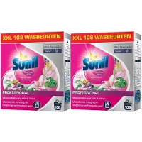 Sunil 2x Professional Wasmiddel Poeder Tropische Bloemen & Ylang Ylang - 108 Wasbeurten Pro Formula 7,56 Kg
