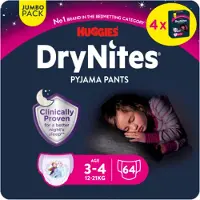Huggies pyjamabroek wegwerp meisjes in Disney Design 3-5 jaar jumbo verpakking 4 x 16