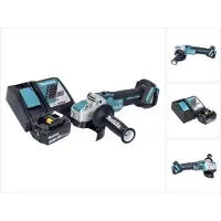 Makita DGA 521 RF1X1 accu haakse slijper 18 V 125 mm X-LOCK Brushless + 1x accu 3,0 Ah + oplader