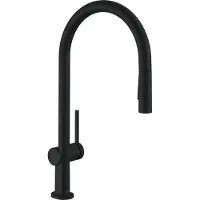 Hansgrohe talis m54 eengreeps keukenmengkraan 210 met uittrekbare vuistdouche, 2 straalsoorten, ecosmart mat zwart