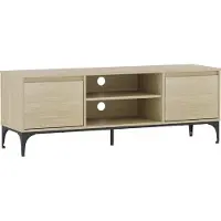 En.casa Tv-meubel Kistiandi 140x40x50 cm eikenkleurig licht en zwart []