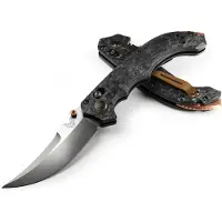 Benchmade Mini Bedlam Stonewash vouwmes, Carbon Fiber