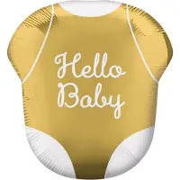 Amscan Folieballon Romper met tekst ''hello baby'' 55x60cm