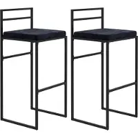 HOMCOM -Barkruk-Staal-42x40x91cm-Zwart