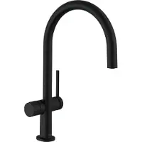 Hansgrohe talis m54 eengreeps keukenmengkraan 220 met stopkraan voor vaatwasser, mat zwart