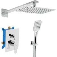 Novaservis Metalia 54 - Doucheset met inbouwkraan, met huis, 30x20 cm, 3 jets, chroom SADA54051R,0
