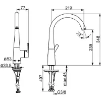 Hansa Designo - Keukenkraan, geborsteld brons 5101228381