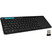 Rii DrPhone K18 Plus Draadloos Toetsenbord 2.4GHz met 3-Kleur LED Verlichting & Groot Multi-Touch Trackpad – Zwart