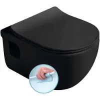 Sapho Brilla - Hangend toilet, Rimless, mat zwart 100614-110