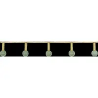House Doctor Ball Haakrail 35 Cm - Haken en hangers Ijzer Aqua - 900000370