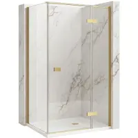 REA Atlas 90X80 Left - Douchecabine - Gouden Schotse - 90X80X200Cm