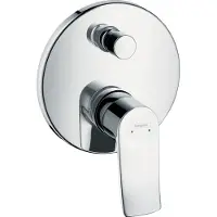Hansgrohe metris eengreeps badmengkraan afbouwdeel met zekerheidscombinatie, chroom