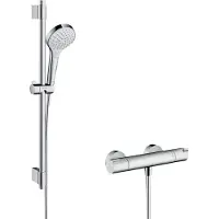 Hansgrohe Croma Select S - Doucheset met Ecostat thermostaat, 2jets, chroom 27833400