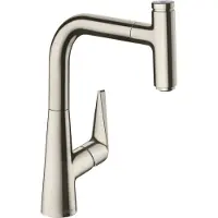 Hansgrohe Talis Select S 220 eengreeps keukenmengkraan met uitrekbare uitloop rvs-look