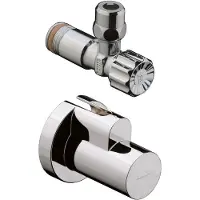 Hansgrohe hoekstopkraan met g 3/8 aansluiting, brushed black chrome