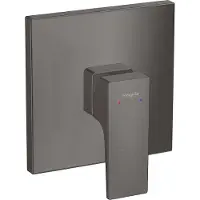 Hansgrohe metropol eengreeps douchemengkraan afbouwdeel met rechte greep, brushed black chrome