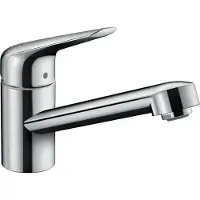 Hansgrohe focus m42 eengreeps keukenmengkraan 100 met coolstart en ecoclick, chroom
