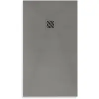 Boss & Wessing Douchebak bws elsa composiet anti-slip 120x90x3 cm mat grijs