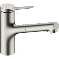 Hansgrohe Zesis M33 - Keukenkraan 150, met uittrekbare sproeikop, rvs look 74800800
