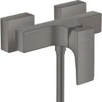 Hansgrohe metropol eengreeps douchemengkraan opbouw met rechte greep, brushed black chrome