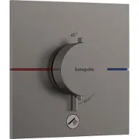 Hansgrohe ShowerSelect Comfort E thermostaat inbouw voor 1 functie en extra uitgang, Brushed Black Chrome