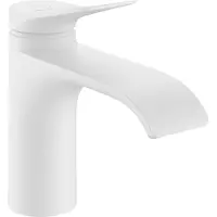 Hansgrohe vivenis eengreeps wastafelkraan 80 coolstart met pop-up trekwaste, mat wit