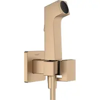 Hansgrohe bidethanddouche 1jet E EcoSmart voor warm water met douchehouder en doucheslang 125 cm, Brushed Bronze